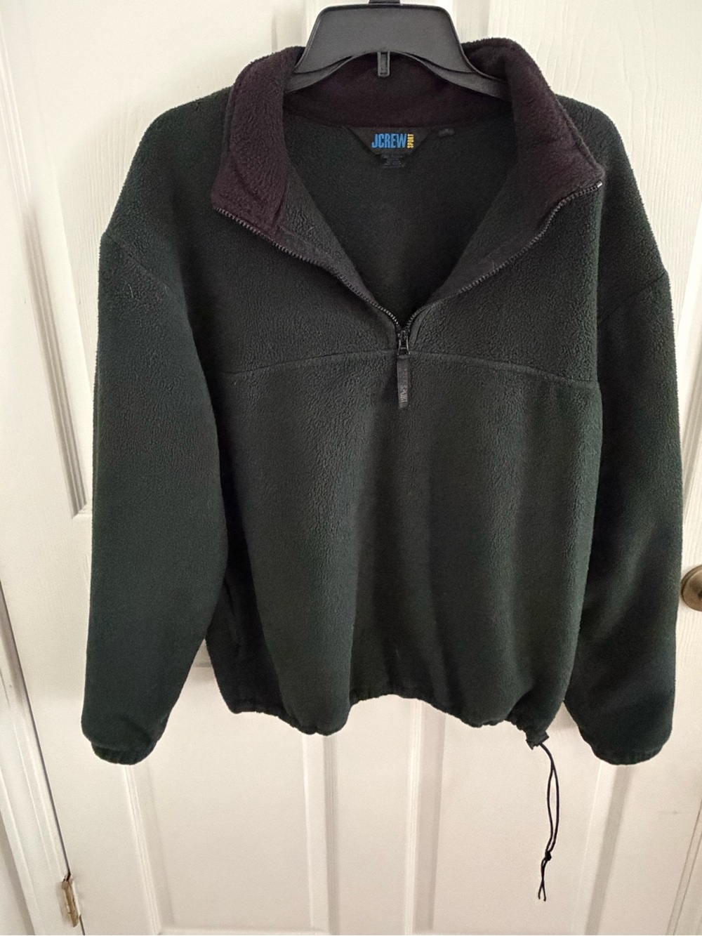 J. Crew Dark Green Half-Zip Fleece Pullover